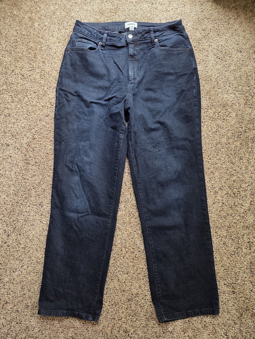 Sonoma Good for Life Women's Dark Blue Straight-Leg Jeans 14R NWOT